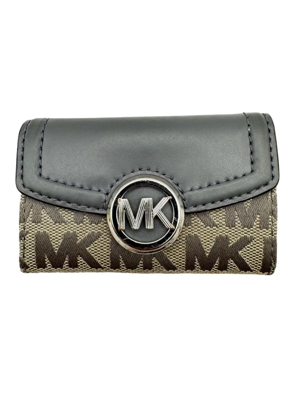 Michael Kors Key Case Holder MK 6 Hooks Organizer Wallet Travel Gift Gray Used